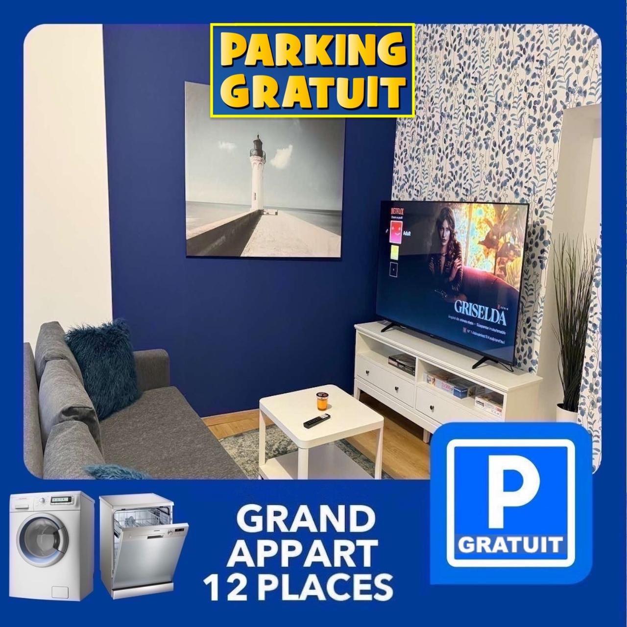 24 Chic & Cosy Grand Appart 88M2 Parking Gratuit Hypercentre Netflix 圣艾蒂安 外观 照片